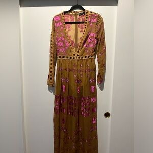 Mustard-pink dress from For Love & Lemons